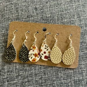 Handmade Leather Earring Set